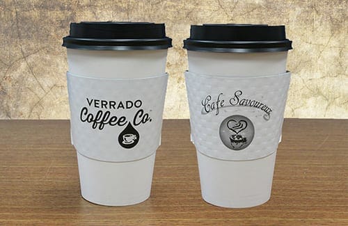 Branded coffee cup sleeves HotShot