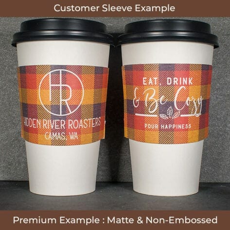 Full color smooth coffee sleeve