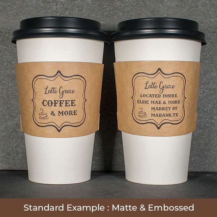 Kraft personalized cup sleeve