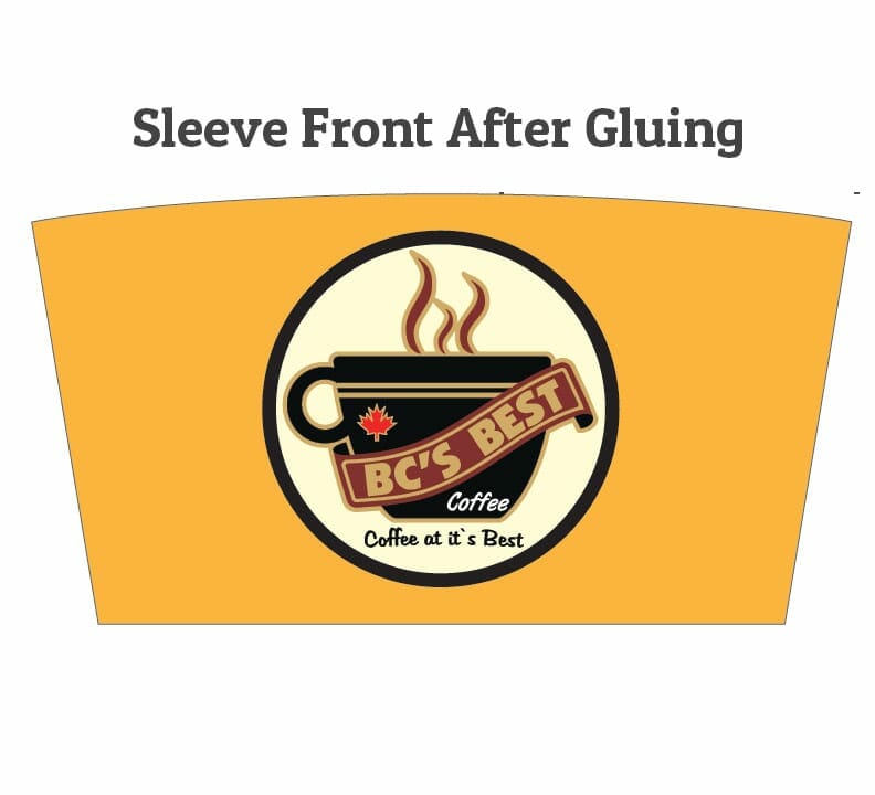 Front of coffee sleeve