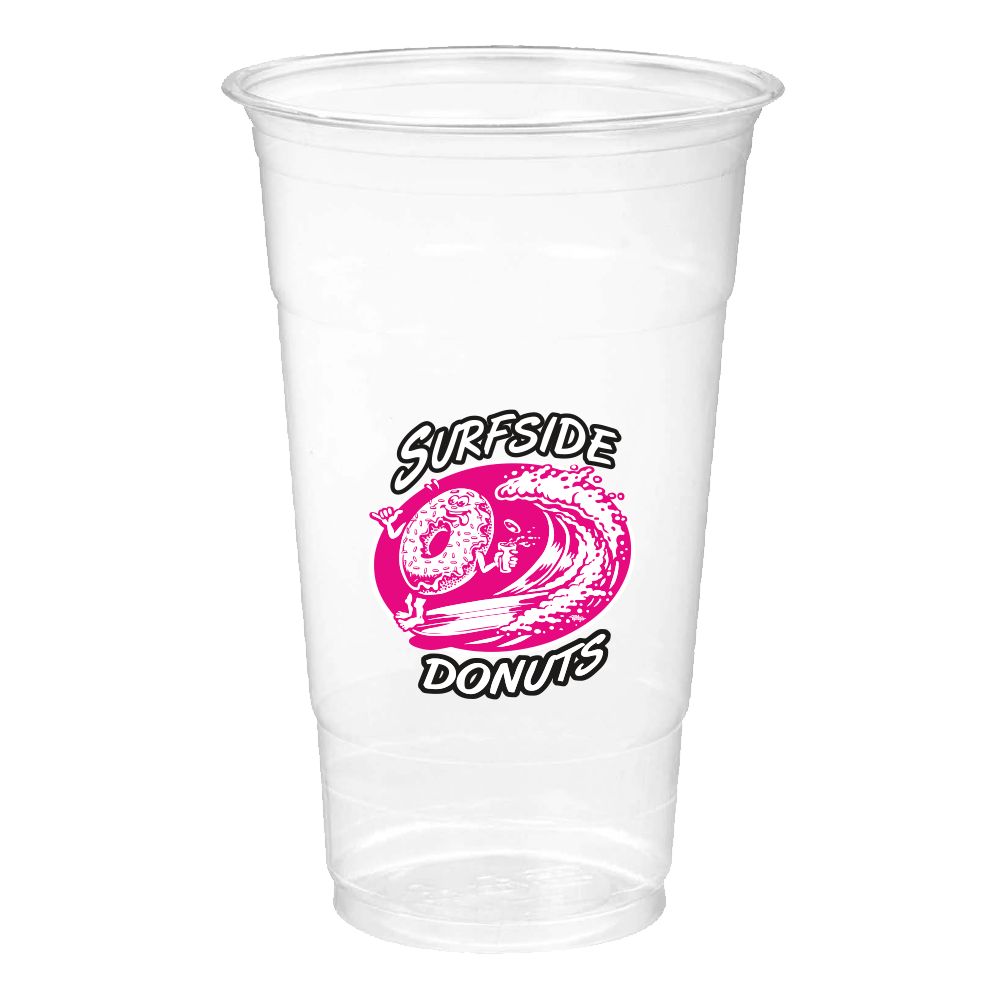 24oz custom printed clear cup
