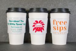 1 Color Only Custom coffee cup sleeves