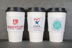 2 Colors Custom coffee cup sleeves