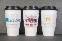 Black & 1 Color Custom coffee cup sleeves