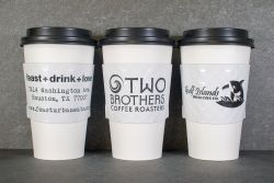 Black Only black coffee cup sleeves