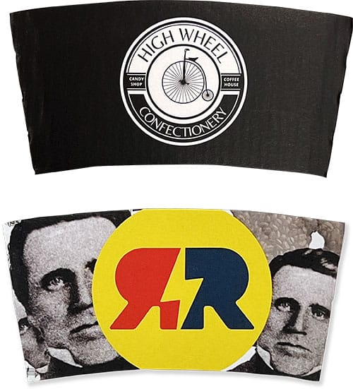 full color corrugated coffee sleeves